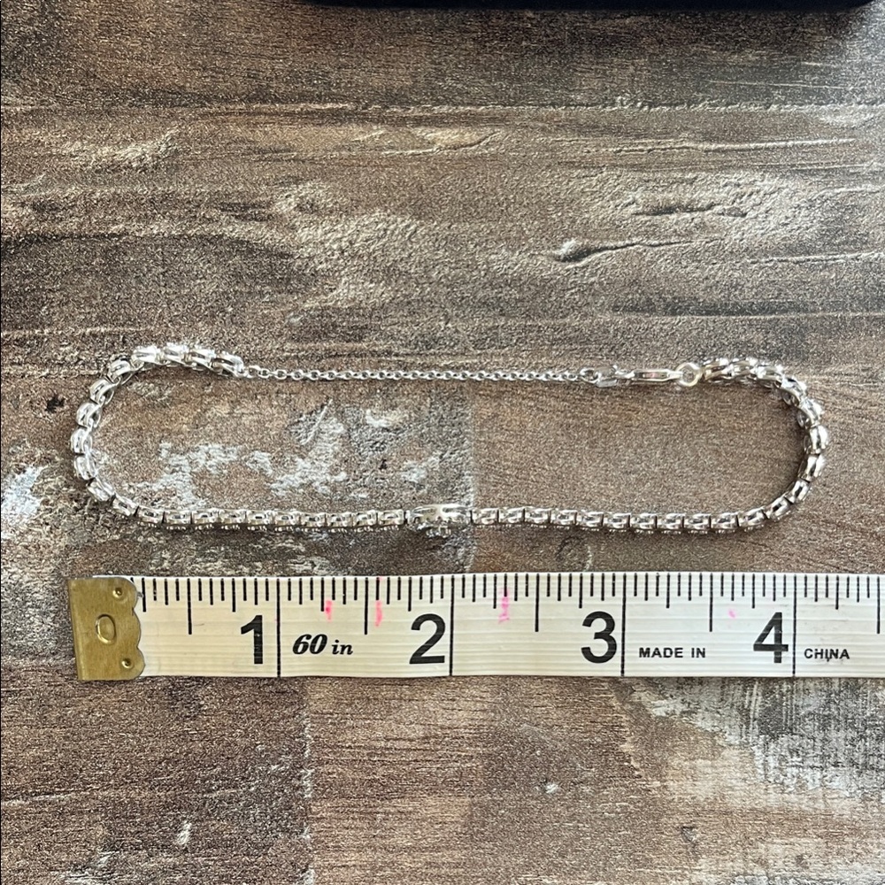 2 Day Sale! Kay Jewelers Diamond Heart Link Anklet 1/2 ct tw Sterling Silver! - Picture 9 of 13